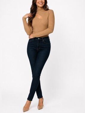 INC International Concepts Dark Indigo High-Rise Skinny Jeans